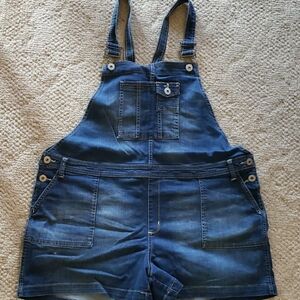 Denim Overall Shorts